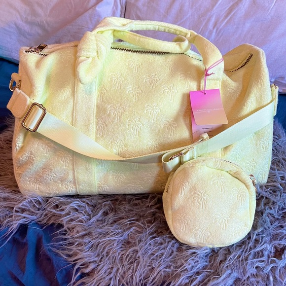 Stoney Clover Lane Bags Stoney Clover X Target Yellow Palm Tree Terry Cloth Duffle Bag Mini